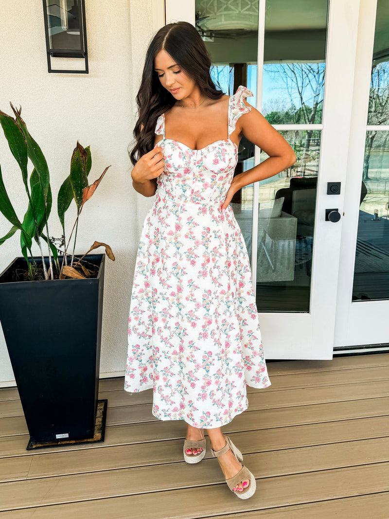 Kim Floral Midi Dress