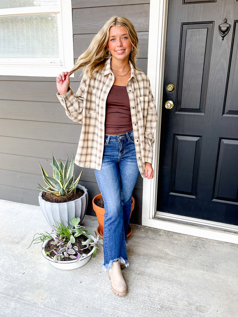 Misty Plaid Top