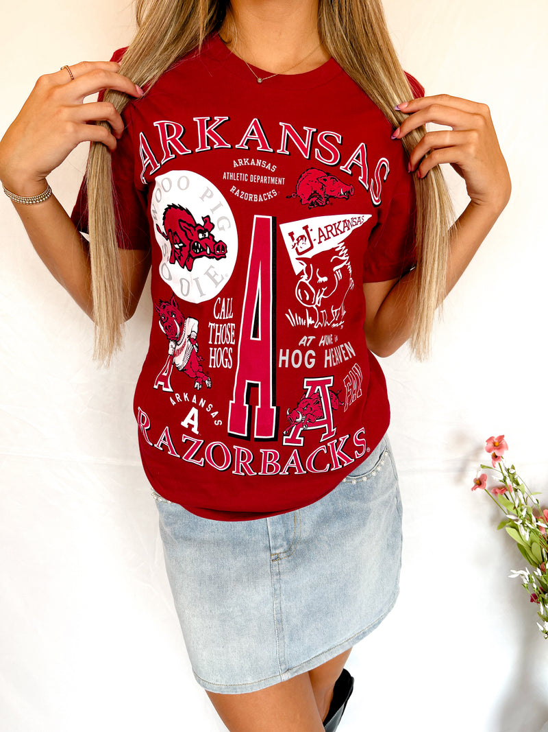 Arkansas Razorback Collage Tee