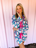 Pink Santa Silk PJ Set