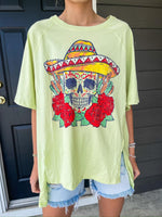 Skull High Low Tee