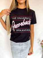 Razorback 80's Script Tee